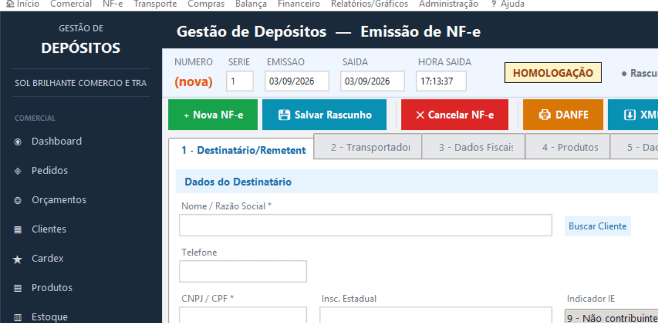 Emissão de NF-e direto na SEFAZ
