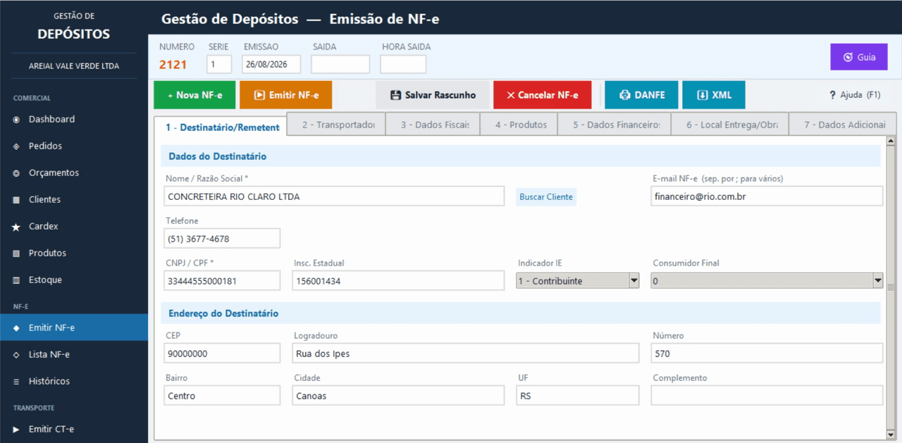 Emissão de NF-e direto na SEFAZ