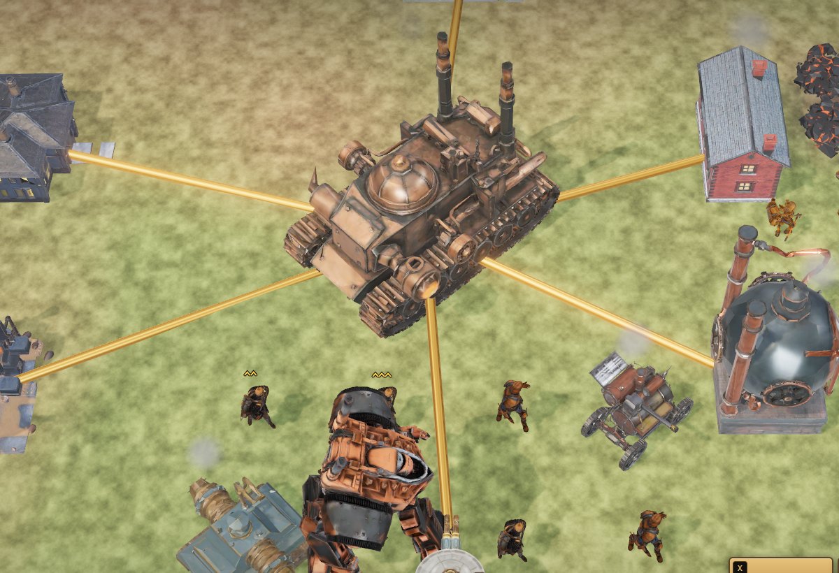 Iron & Amber: uma base da Ordem do Vapor, com a Fortaleza e as tropas